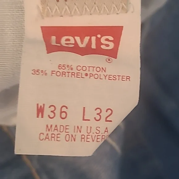 VINTAGE 80s LEVIS JEANS ORANGE TAB A SKOSH MORE COMFORT JEANS 38x32 - Picture 5 of 9